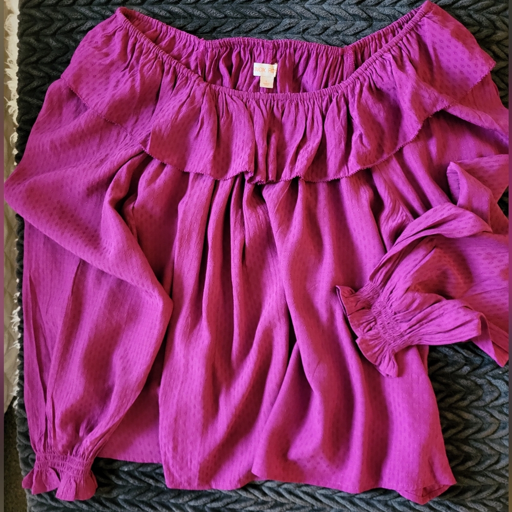 Knox Rose Women's Off-Shoulder Purple Top In L. Worn Once!